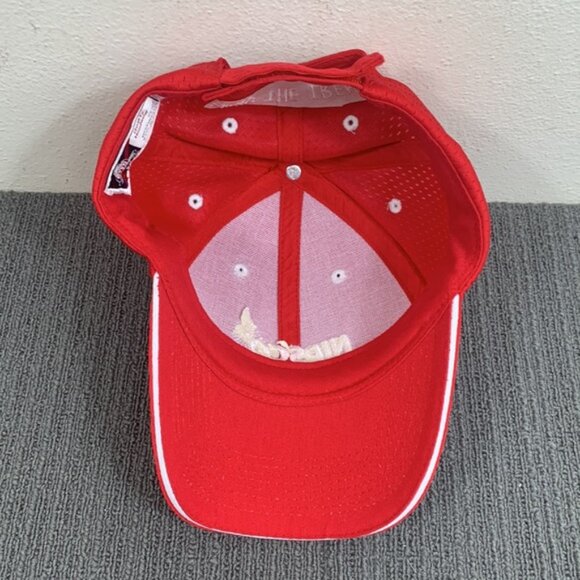 NIPSCO Baseball Hat Cap Mens OSFM Red White Jersey Mesh Strapback Indiana OTTO - Picture 9 of 12